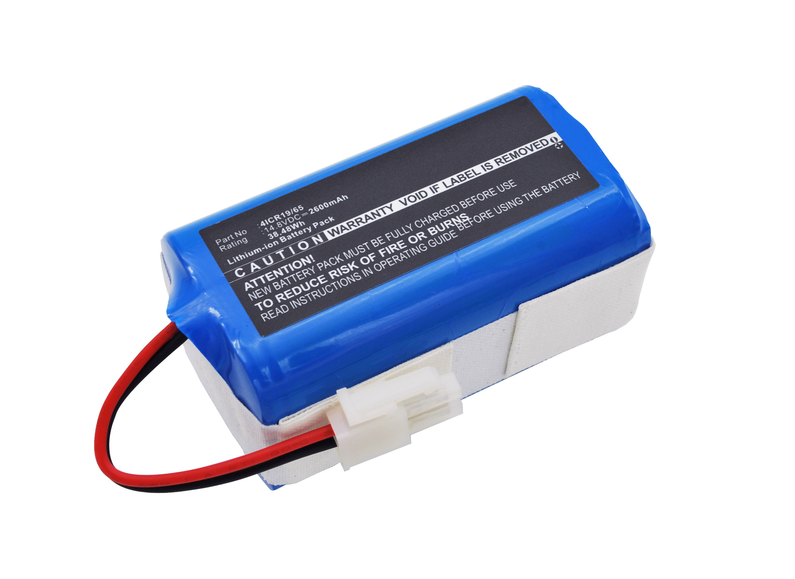Synergy Digital Vacuum Cleaner Battery, Compatible with Ecovacs 4ICR19/65 Vacuum Cleaner Battery (Li-ion, 14.8V, 2600mAh)