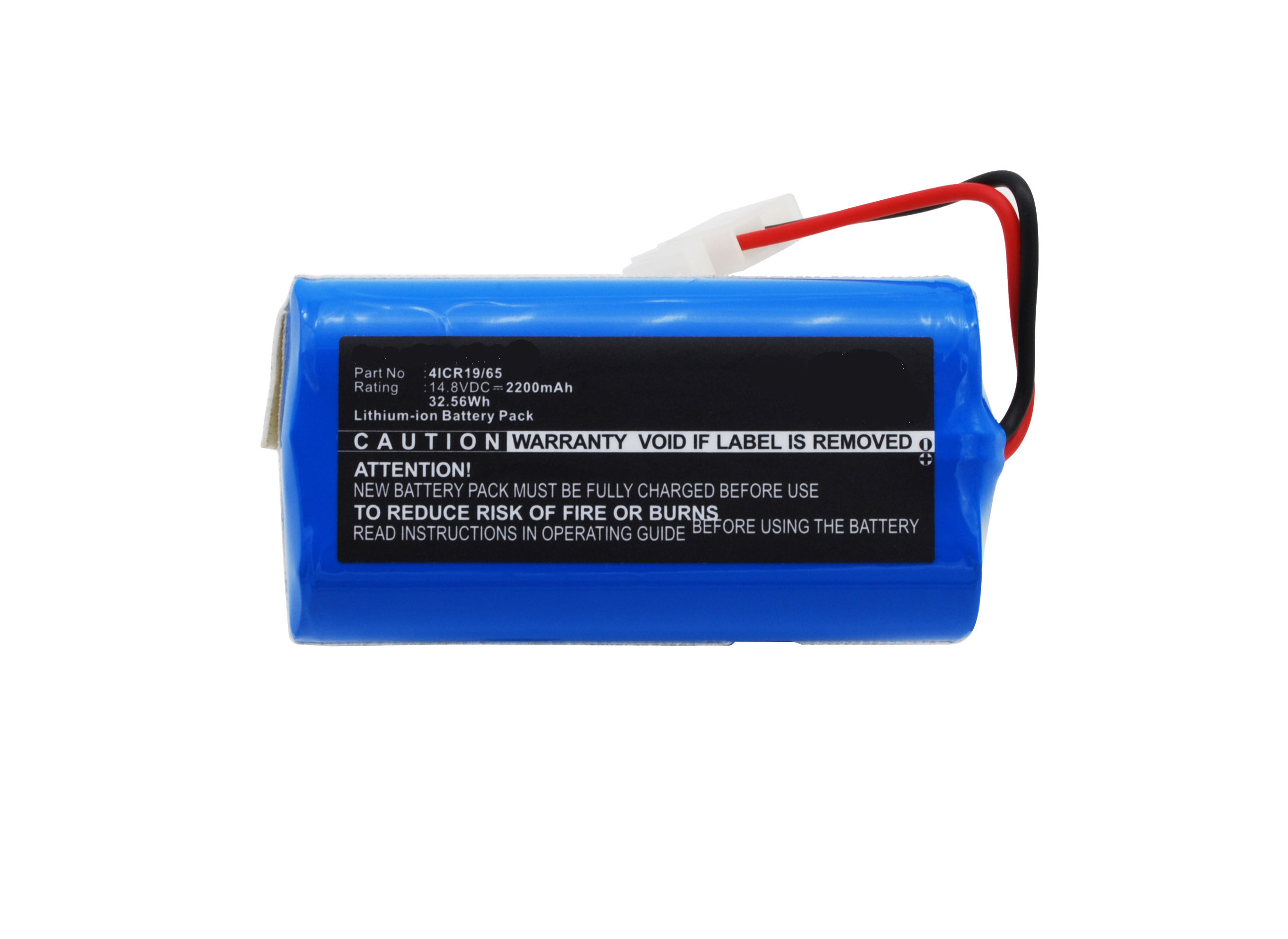 Synergy Digital Vacuum Cleaner Battery, Compatible with Ecovacs 4ICR19/65 Vacuum Cleaner Battery (Li-ion, 14.8V, 2200mAh)