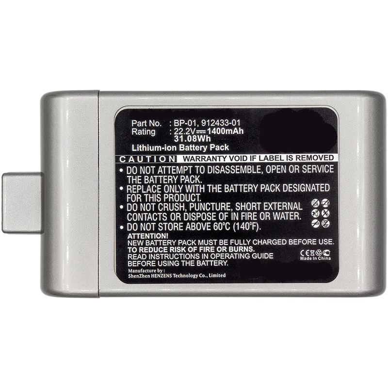 Synergy Digital Vacuum Cleaner Battery, Compatiable with Dyson 12097, 912433-01, 912433-03, 912433-04, BP-01 Vacuum Cleaner Battery (22.2V, Li-ion, 1400mAh)