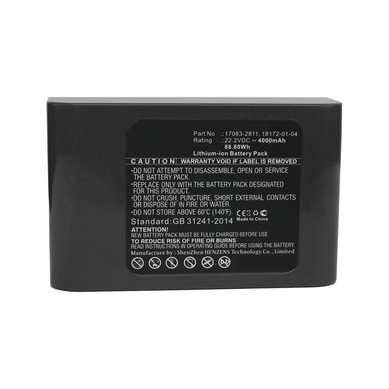Synergy Digital Vacuum Cleaner Battery, Compatible with Dyson 17083-2811 Vacuum Cleaner Battery (Li-ion, 22.2V, 4000mAh)