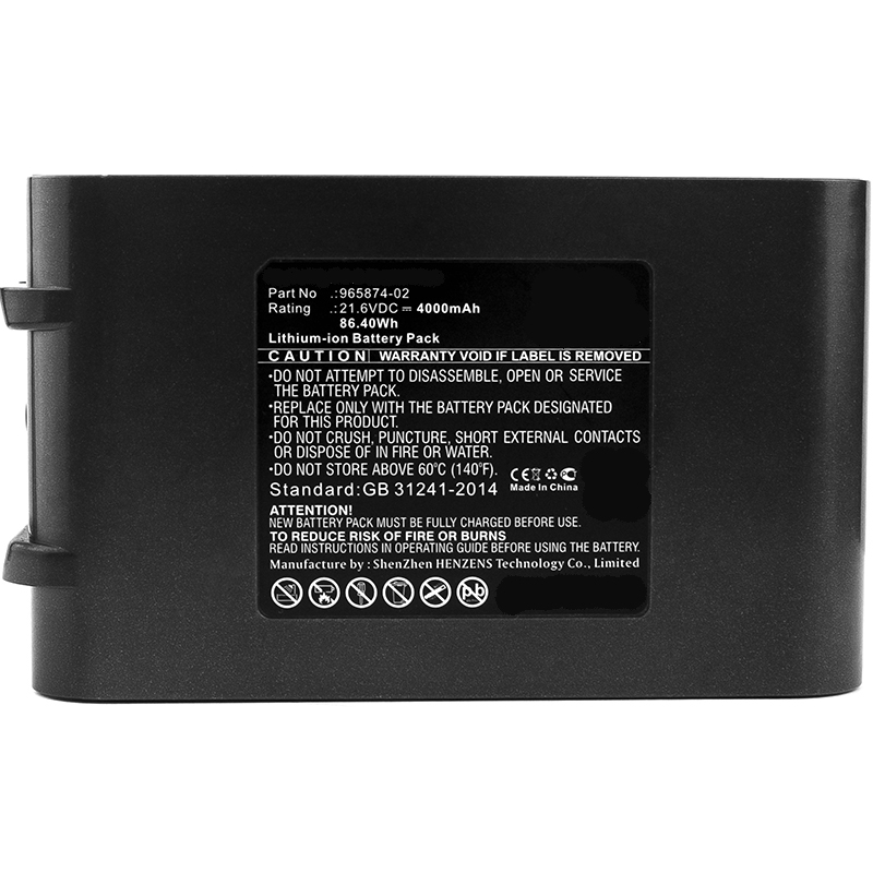 Synergy Digital Vacuum Cleaner Battery, Compatible with Dyson 965874-02 Vacuum Cleaner Battery (Li-ion, 21.6V, 4000mAh)