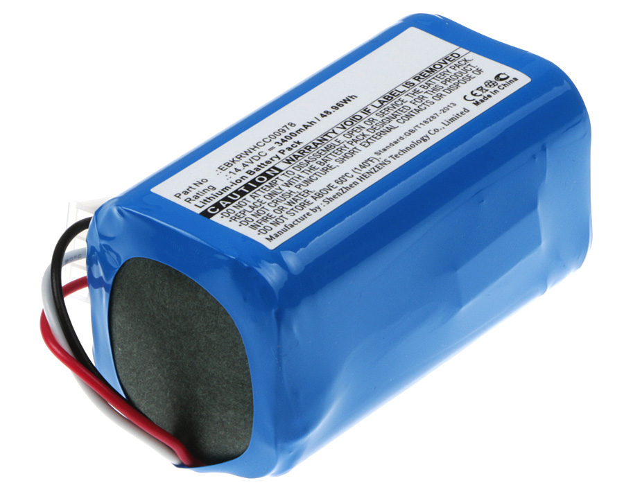Synergy Digital Vacuum Cleaner Battery, Compatible with Yujin Robot EBKRBKDL001039 Vacuum Cleaner Battery (Li-ion, 14.4V, 3400mAh)