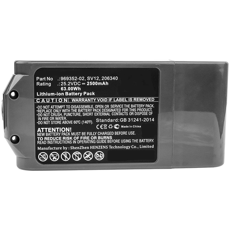 Synergy Digital Vacuum Cleaners Battery, Compatible with Dyson 206340, 969352-02, SV12 Vacuum Cleaners Battery (25.2V, Li-ion, 2500mAh)