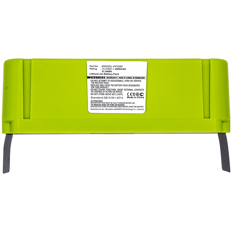 Synergy Digital Vacuum Cleaners Battery, Compatible with iRobot 2130LI, 4374392, 4376392, 4462425, 4502233 Vacuum Cleaners Battery (14.4V, Li-ion, 4000mAh)