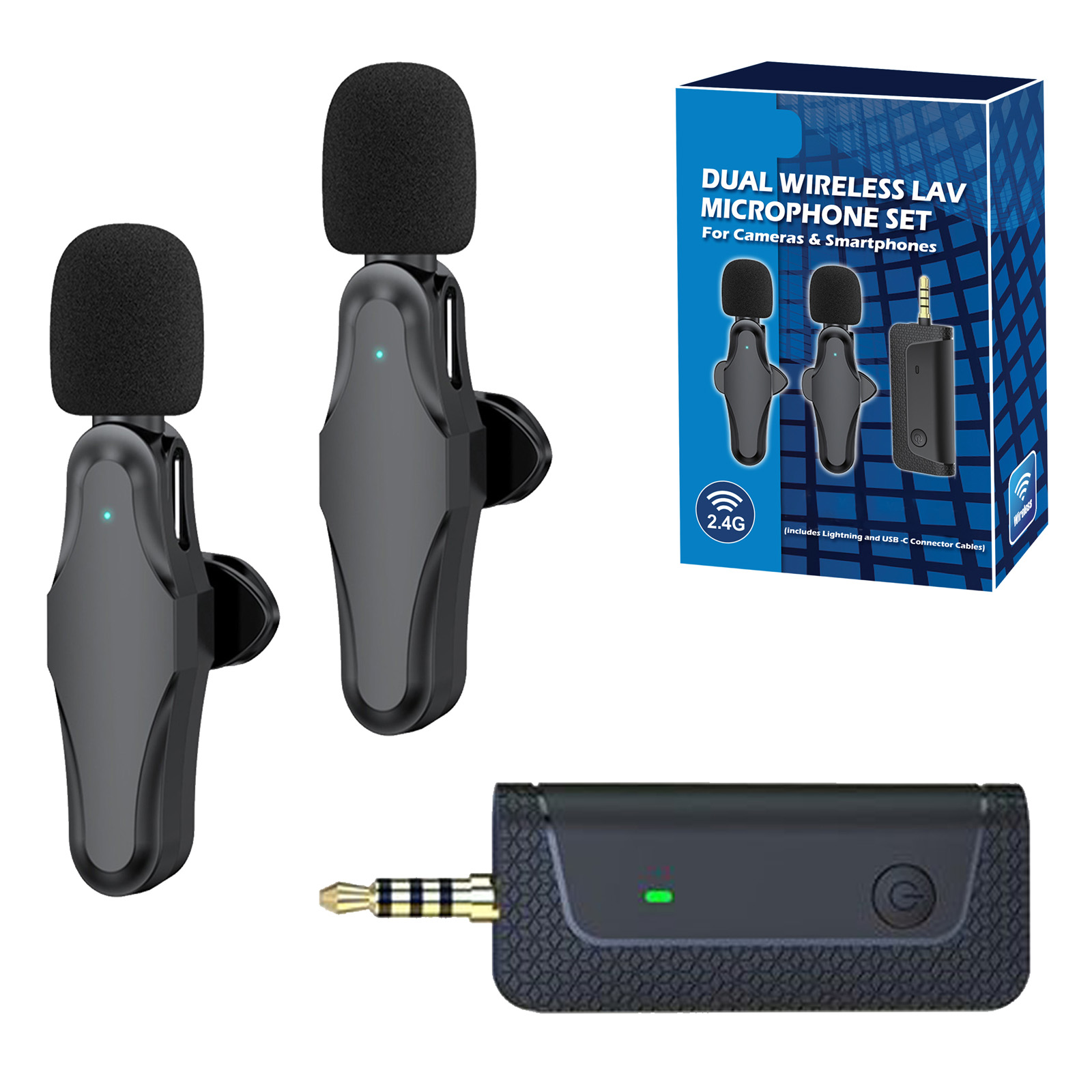 Synergy Digital 2-Person Wireless Lavalier Microphone System for Cameras and Smartphones (2.4 GHz)