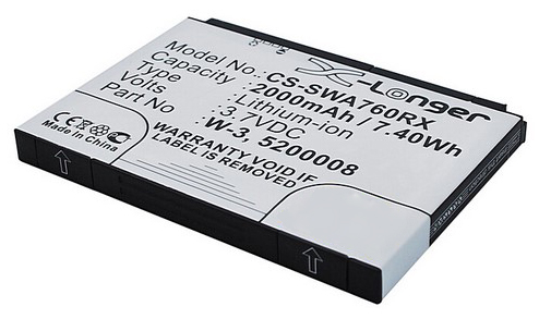 Synergy Digital Wifi Hotspot Battery, Compatible with Sierra Wireless W-3 Wifi Hotspot Battery (Li-ion, 3.7V, 2000mAh)