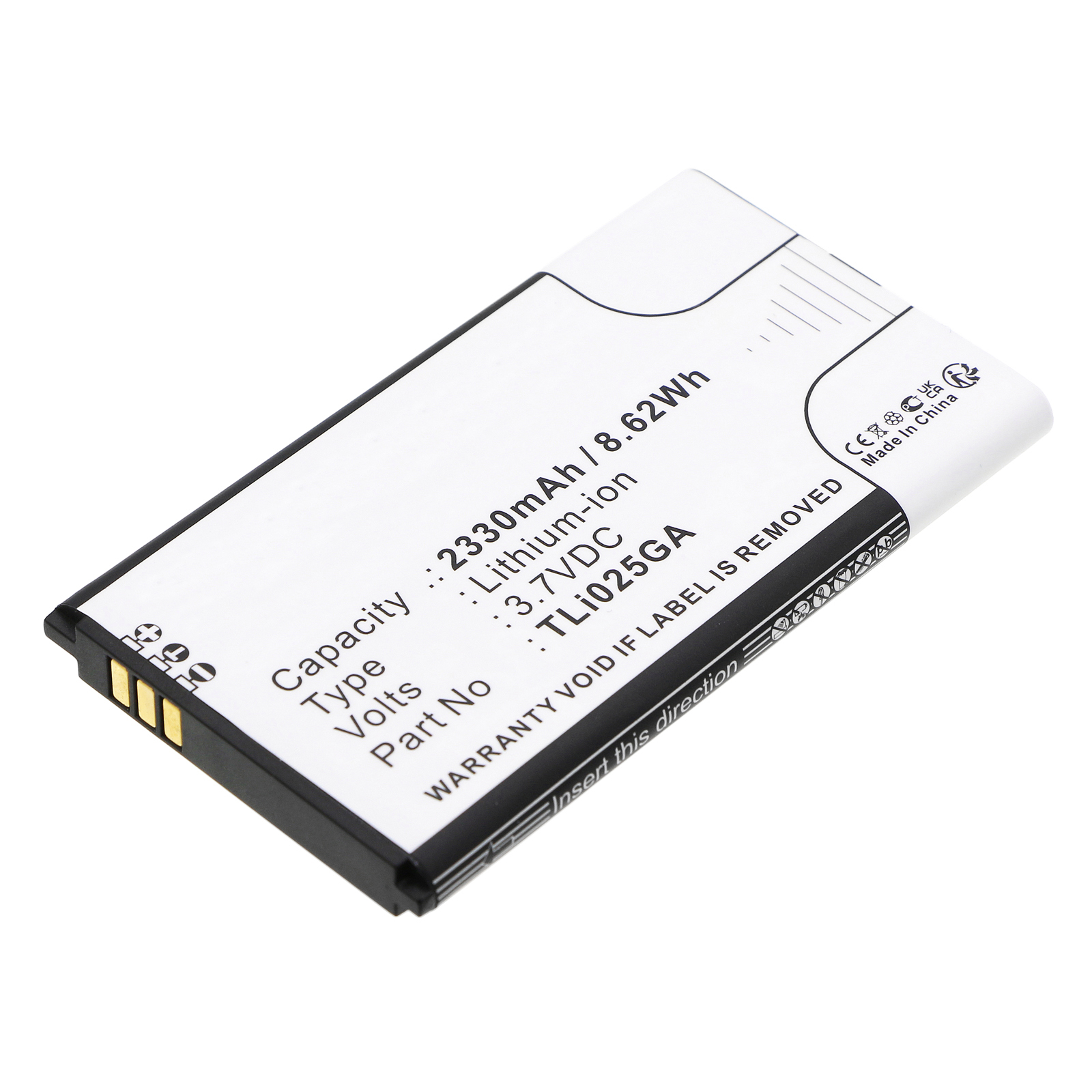 Synergy Digital Wifi Hotspot Battery, Compatible with Alcatel TLi025GA Wifi Hotspot Battery (Li-ion, 3.7V, 2330mAh)