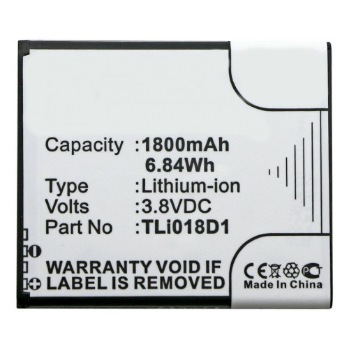 Synergy Digital Wifi Hotspot Battery, Compatiable with Alcatel TLi018D1, TLi018D2 Wifi Hotspot Battery (3.8V, Li-ion, 1800mAh)