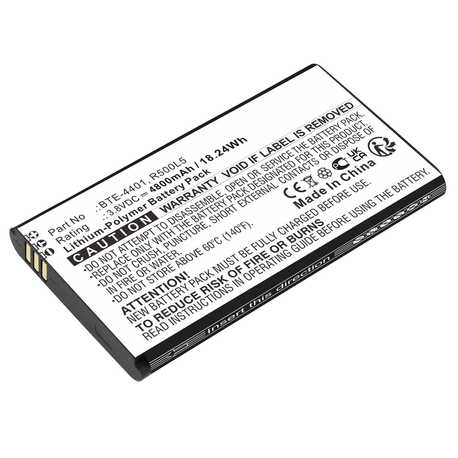 Synergy Digital Wifi Hotspot Battery, Compatible with Orbic BTE-4401 Wifi Hotspot Battery (Li-Pol, 3.8V, 4800mAh)