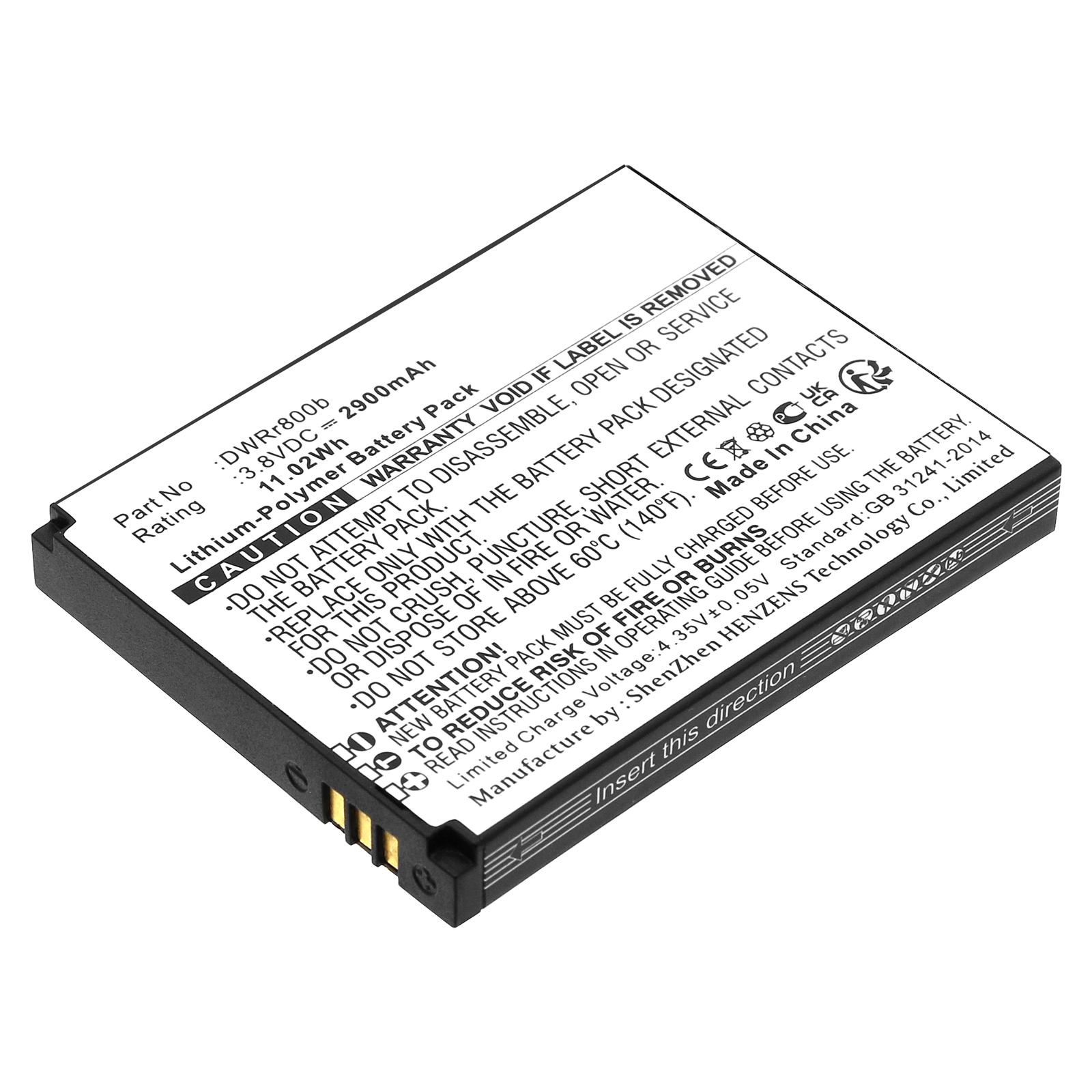 Synergy Digital Wifi Hotspot Battery, Compatible with D-Link 6BT-R800B-2901 Wifi Hotspot Battery (Li-Pol, 3.8V, 2900mAh)