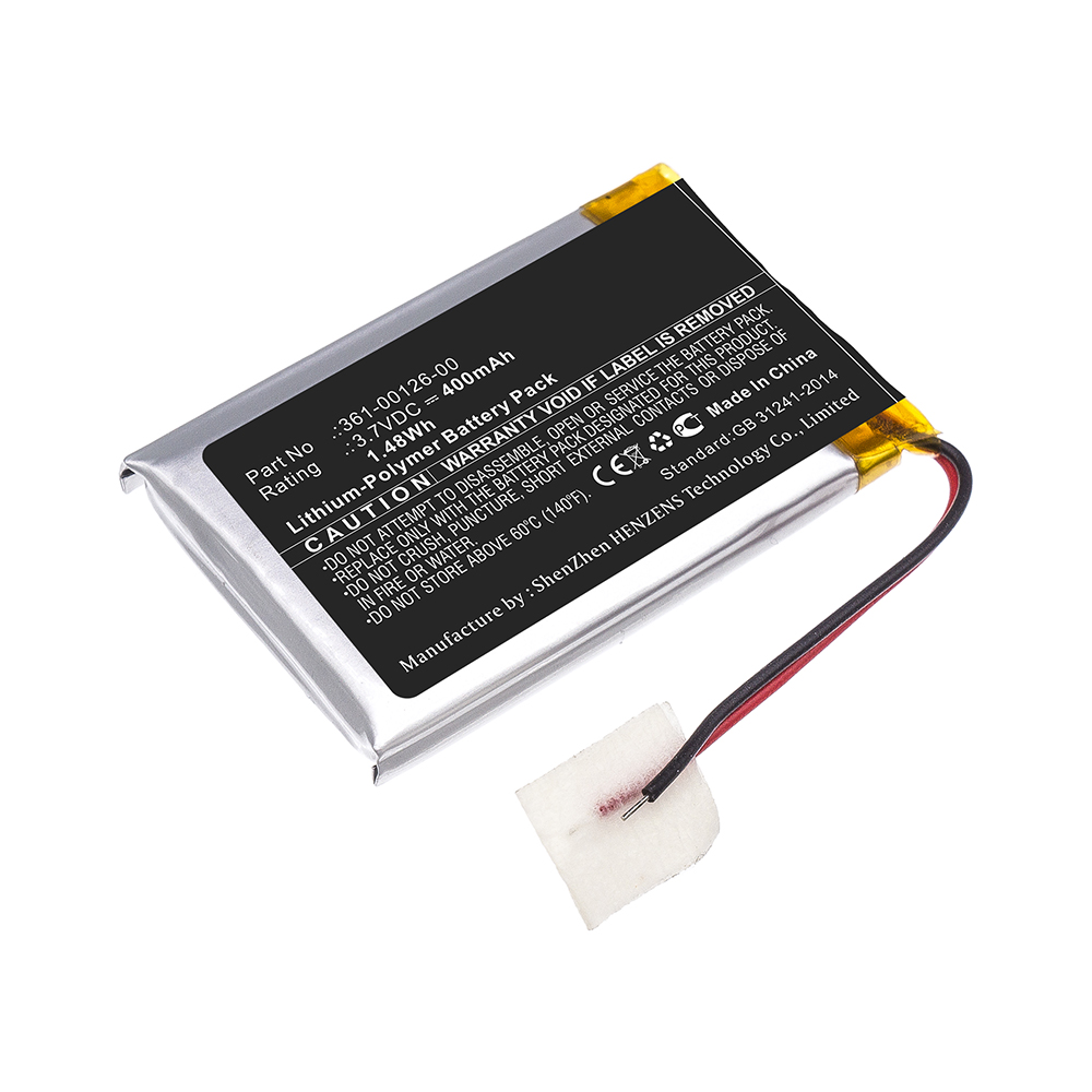 Synergy Digital Smartwatch Battery, Compatible with Garmin 361-00126-00 Smartwatch Battery (3.7V, Li-Pol, 400mAh)