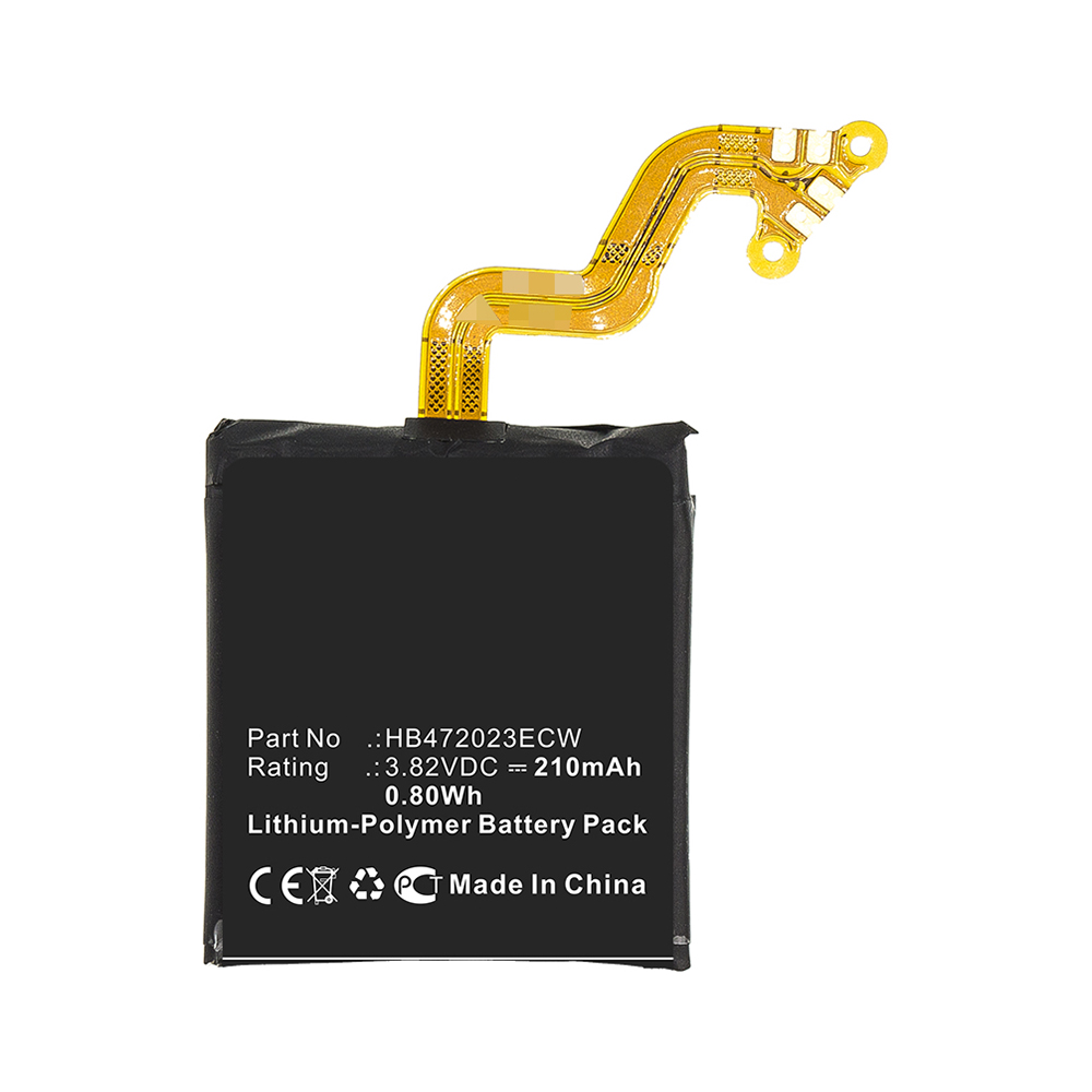Synergy Digital Smartwatch Battery, Compatible with Huawei HB472023ECW Smartwatch Battery (3.82V, Li-Pol, 210mAh)
