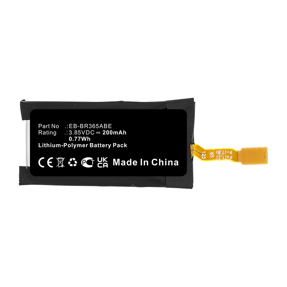 Synergy Digital Smartwatch Battery, Compatible with Samsung EB-BR365ABE Smartwatch Battery (Li-Pol, 3.85V, 200mAh)