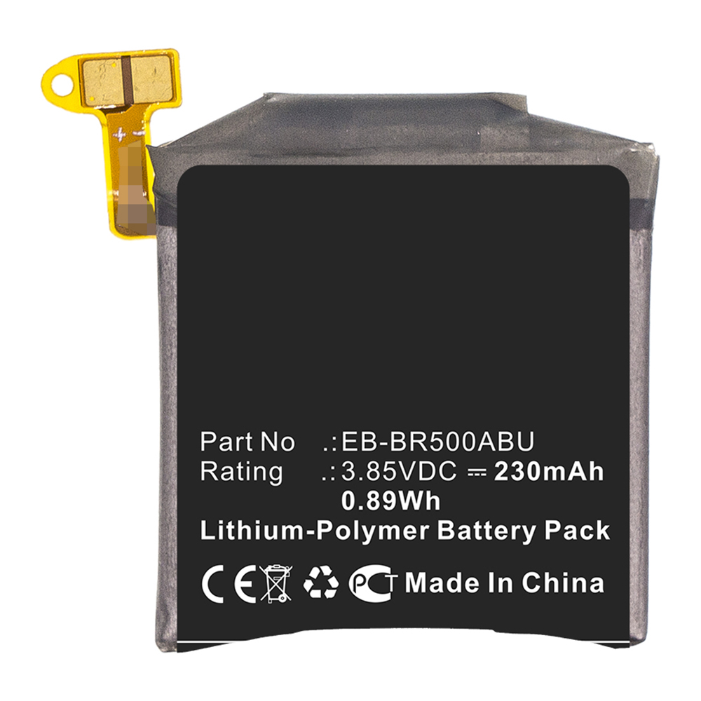 Synergy Digital Smartwatch Battery, Compatible with Samsung EB-BR500ABU Smartwatch Battery (Li-Pol, 3.85V, 230mAh)