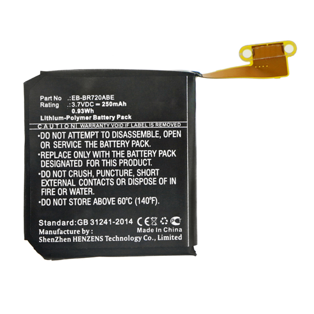 Synergy Digital Smartwatch Battery, Compatible with Samsung EB-BR720ABE Smartwatch Battery (Li-Pol, 3.7V, 250mAh)