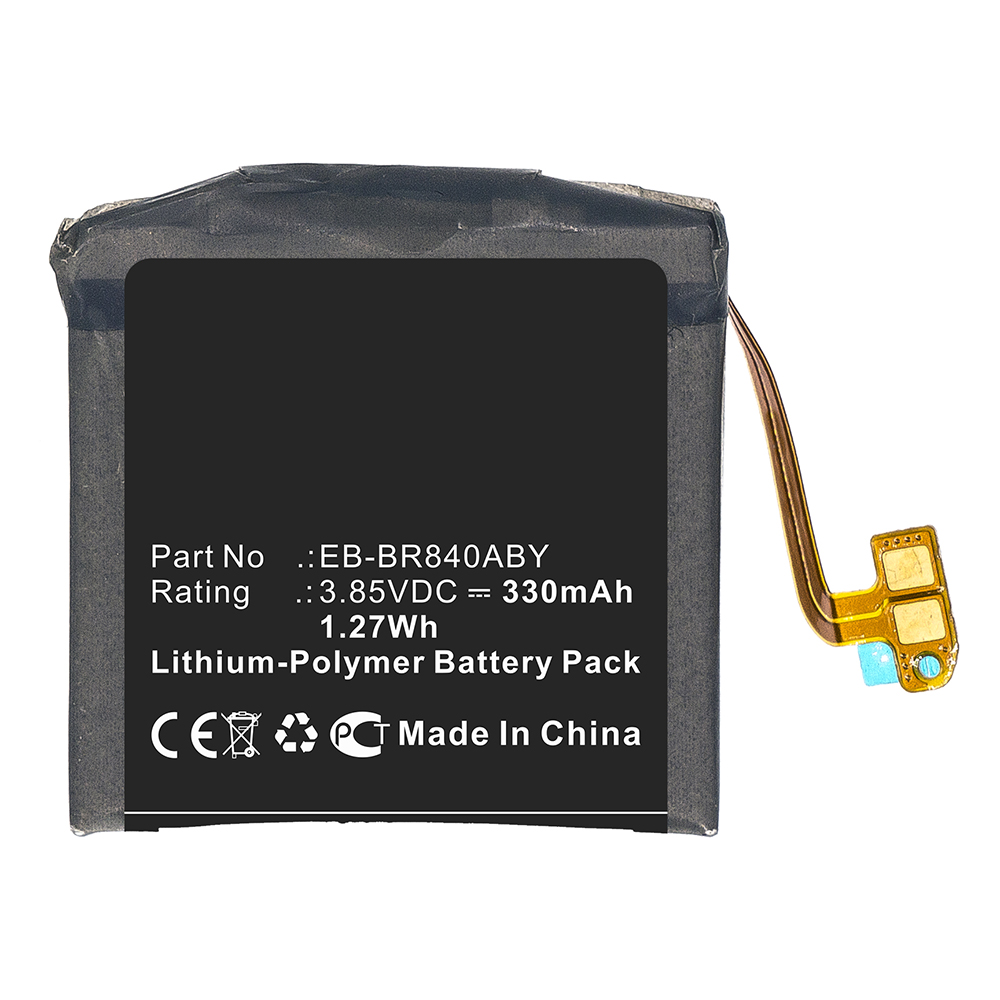 Synergy Digital Smartwatch Battery, Compatible with Samsung EB-BR840ABY Smartwatch Battery (Li-Pol, 3.85V, 330mAh)