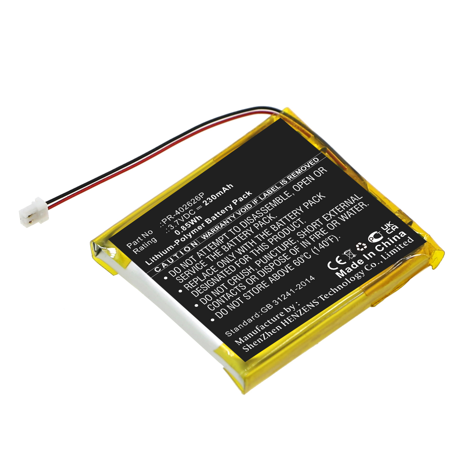 Synergy Digital Smartwatch Battery, Compatible with Suunto PR-402626P Smartwatch Battery (Li-Pol, 3.7V, 230mAh)