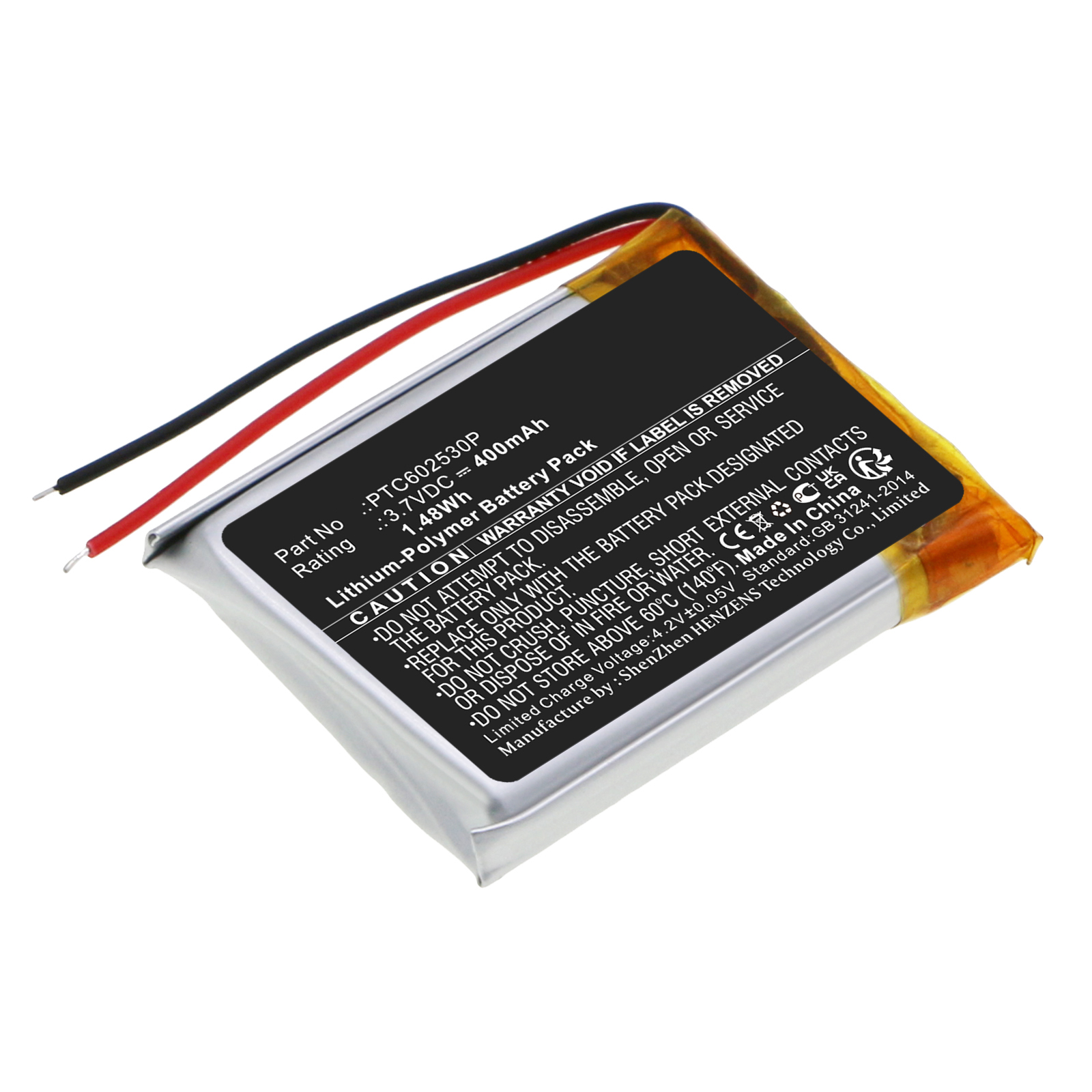 Synergy Digital Smartwatch Battery, Compatible with Suunto PTC602530P Smartwatch Battery (Li-Pol, 3.7V, 400mAh)