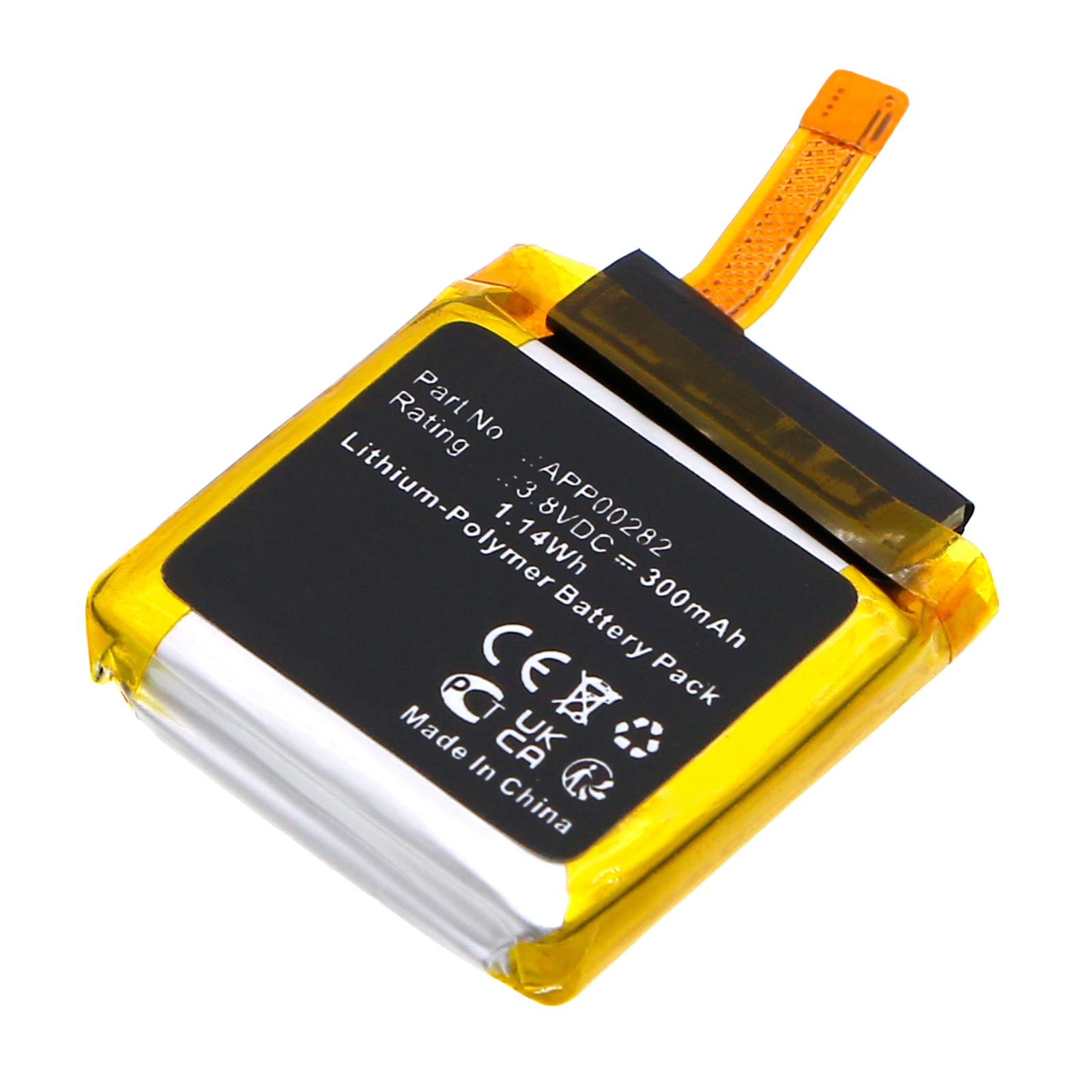 Synergy Digital Smartwatch Battery, Compatible with Louis Vuitton APP00282 Smartwatch Battery (Li-Pol, 3.8V, 300mAh)