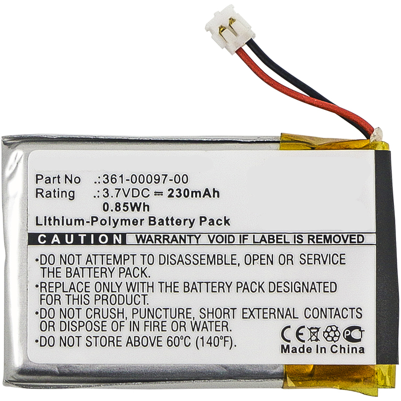 Synergy Digital Smartwatch Battery, Compatiable with Garmin 361-00097-00, 361-00098-00 Smartwatch Battery (3.7V, Li-Pol, 230mAh)