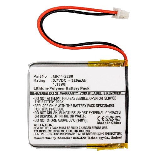 Synergy Digital Smartwatch Battery, Compatiable with Casio MR11-2286 Smartwatch Battery (3.7V, Li-Pol, 320mAh)