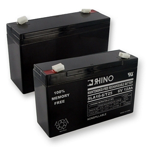 SLA10-6/T25 Alakaline Battery - Rechargeable Ultra High Capacity (Alakaline 6V 12000mAh) - Replacement For 6V 12ah w/ 0.25 faston SLA Rhino Battery