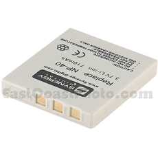 NP-40 Lithium Battery - Rechargeable Ultra High Capacity (710 mAh) - replacement for Fuji NP-40, Pentax D-L18 & Panasonic CGA-S004 , Minolta NP-1 Battery