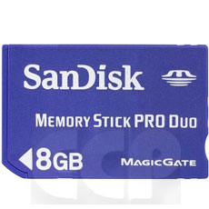 8GB Memory Stick Pro DUO