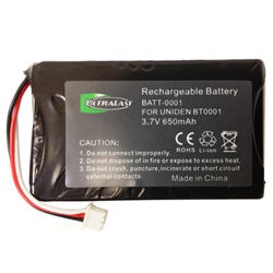 UL001 - Li-Ion, 3.6 Volt, 900 mAh, Ultra Hi-Capacity Battery - Replacement Battery for Uniden BT-001, BBTY0531001 fits DX770, DMX-776 Cordless Phone Battery