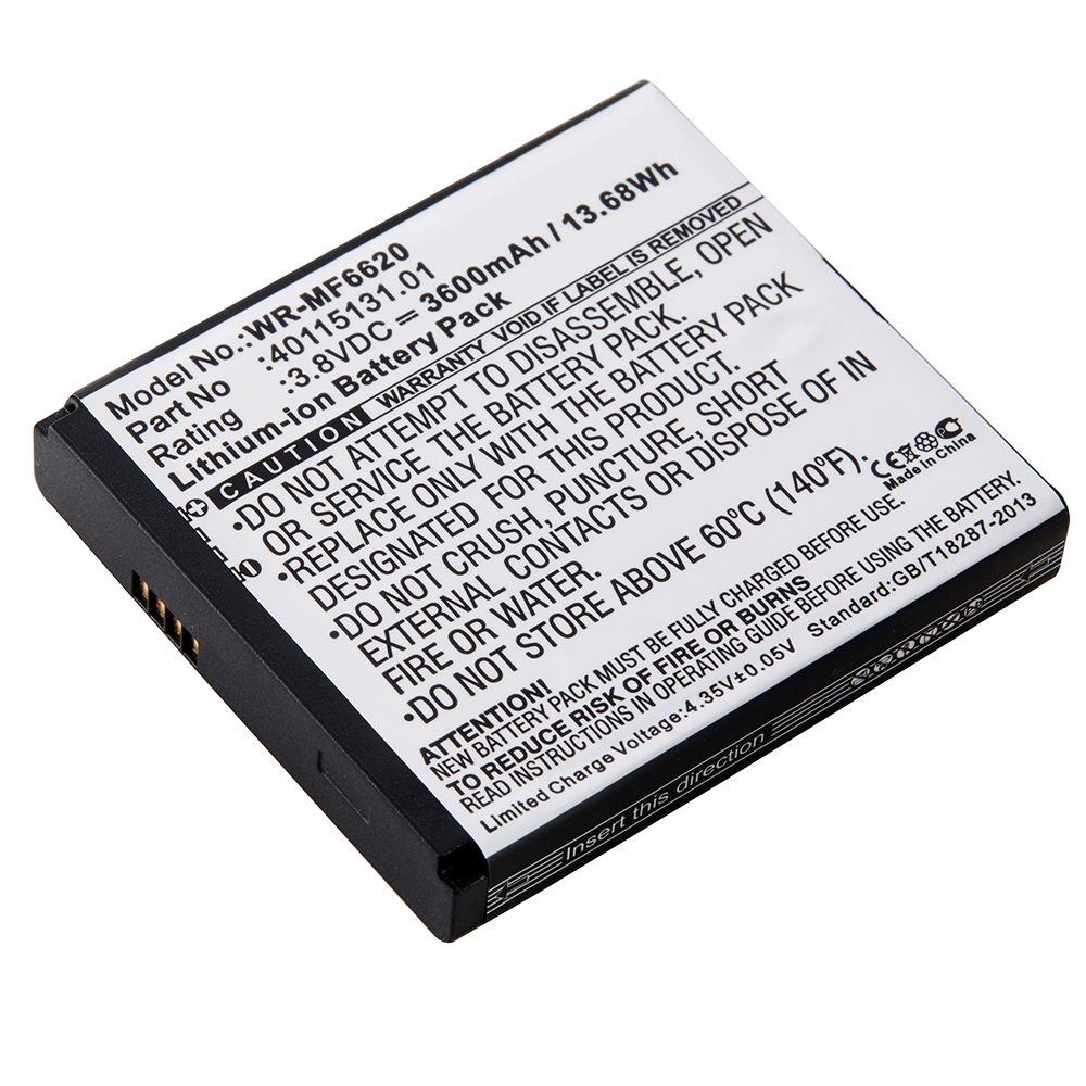 WR-MF6620 Ultra High Capacity (Li-Ion, 3.8V, 3600 mAh) Battery, Replacement for Novatel Wireless - 40115131.01, Novatel Wireless - GB-S10-985354-0100 Batteries
